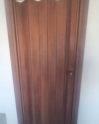 Porta a soffietto noce