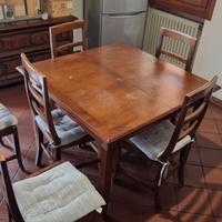 Tavolo allungabile e 6 sedie
