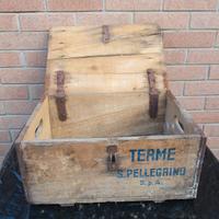 cassetta in legno Bibite San Pellegrino da cm. 49