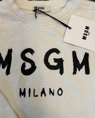 Felpa Bianca MSGM Milano Originale.  Ragazza/o 12