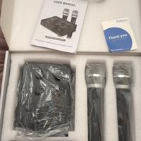 Mixer audio karaoke kit da 2 microfoni