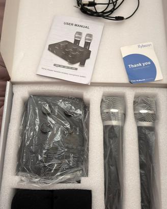 Mixer audio karaoke kit da 2 microfoni