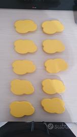 Maniglie colore GIALLO a forma NUVOLA x Cameretta