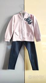 Completo bimba OVS 6/7 anni. felpa +leggings 