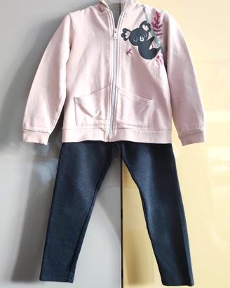 Completo bimba OVS 6/7 anni. felpa +leggings 