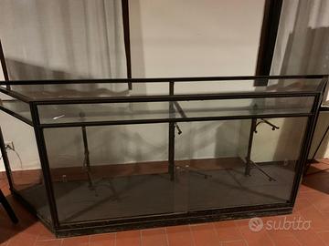 Vetrina vintage in vetro,ferro battuto pezzo unico