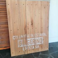 Pannello/INSEGNA in legno da arredamento