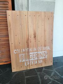 Pannello/INSEGNA in legno da arredamento