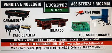 accessori e ricambi per biliardo 