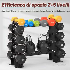 Rettangolo Manubri Supporto Peso Rastrelliera Pesi