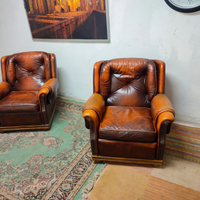 Coppia Poltrone chester chesterfield cuoio inglese