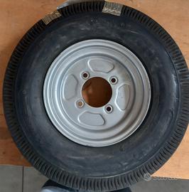 Ruota completa 5,00 x 10 foro grande Nuova