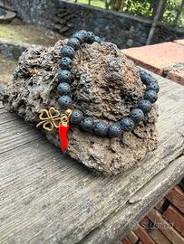 BRACCIALE UNISEX  in pietra pasta di pietra lavoca