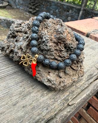BRACCIALE UNISEX  in pietra pasta di pietra lavoca
