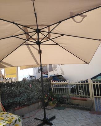 Ombrellone  da giardino 2mt x 3mt nuovo con base