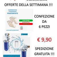 CONFEZIONE DA 6 PEZZI CARTUCCE POLIFOSFATO CALDAIA