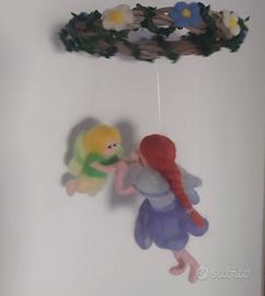 bambole lana cardata fatte a mano