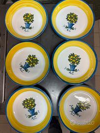 Ceramica Caltagirone "Sil.Va." - 43 Pezzi Dipinti