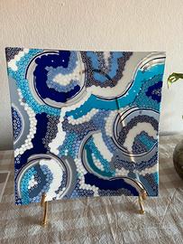 Piatto vetro di murano Sergio Tiozzo