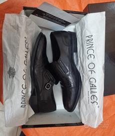 Scarpe in pelle uomo Prince off Galles nera 