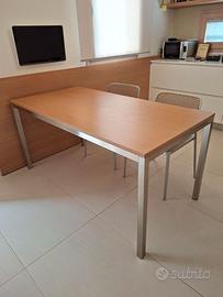 Tavolo in rovere 80 x 160 con gambe acciaio