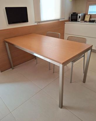 Tavolo in rovere 80 x 160 con gambe acciaio
