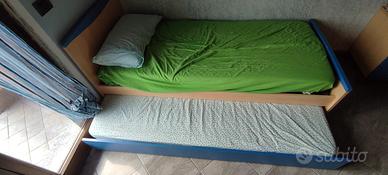 2 Letti singoli con secondo letto estraibile