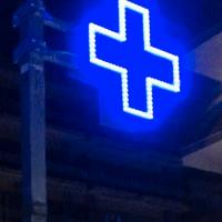 Croce Blu a Led Parafarmacia/Veterinario/Sanitaria