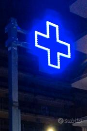 Croce Blu a Led Parafarmacia/Veterinario/Sanitaria