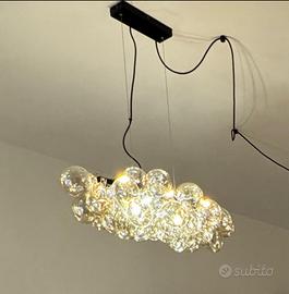 Lampadario bolle vetro design