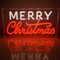 insegna scritta led effetto neon Natale