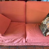 Coppia di divani rosa antico