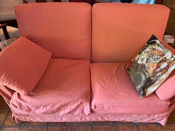 Coppia di divani rosa antico
