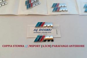 Coppia stemma Bmw M parafango anteriore 4,5 cm