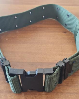 CINTURA/CINTURONE FORATO TATTICO MILITARE VERDE