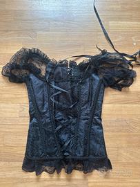 Bustino Guepiere nero in pizzo