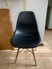 4 sedie pvc e legno