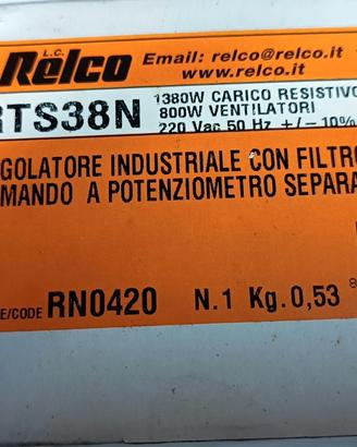 Relco RTS38 REGOLATORE INDUSTRIALE CON FILTRO EMC