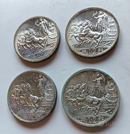 2 LIRE 1916 AL 1917 FDC SERIE COMPLETA 