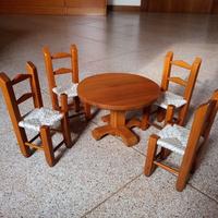 Set miniatura tavolo+sedie