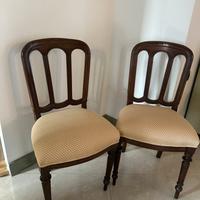 Coppia sedie antiquariato legno massello