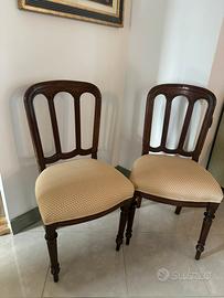 Coppia sedie antiquariato legno massello