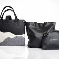 Set 3 Borse Donna Nero/Grigio – Tote + Borsa + Poc