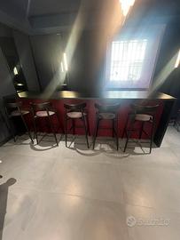 Bancone in legno per soggiorno lungo 360 cm