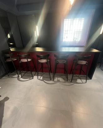 Bancone in legno per soggiorno lungo 360 cm