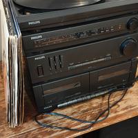 Giradischi stereo Philips vinile radio cassetta