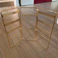 Portagioie pieghevole color oro-organizer gioielli