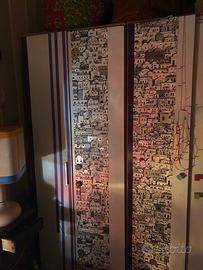 Armadio impiallacciato decorato