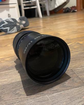 Obiettivo zoom Pentacon con Tracolla in cuoio