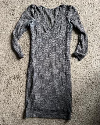 Abito tubino H&M in pizzo grigio antracite